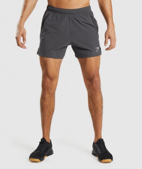 Men's Gymshark Apex 5" Perform Shorts Dark Grey | CA 07DN1A